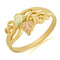 Scrollwork Slim Profile Ring, 10k Yellow Gold, 12k Green and Rose Gold Black Hills Gold Motif