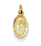 14k Yellow Gold Saint Christopher Medal Charm Pendant (14X16 MM)