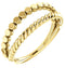 Rope Trim and Flat Granulated Bead Twin Stacking Ring, 14k Yellow Gold, Size 5.75