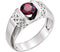 Men's Mozambique Garnet 1.65 Ct Ring, Sterling Silver