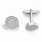 Sterling Silver and Cubic Zirconia Brilliant Embers Coin Cuff Links, 14MM