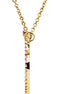 Petite Diamond Circle Pendant 14k Yellow Gold Necklace, 16" (1/6 Cttw)