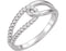 Interlocking Beaded Ring, Rhodium-Plated 14k White Gold