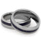 Lapis Lazuli Comfort-Fit His and Hers Titanium Wedding Band Set, M14.5-F7