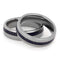 Lapis Lazuli Comfort-Fit His and Hers Titanium Wedding Band Set