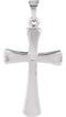 Diamond Simple Cross 14k White Gold Pendant (.005 Ct, G-H Color, I1 Clarity)