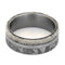 Gibeon Meteorite, Deer Antler 7mm Comfort-Fit Matte Titanium Wedding Band