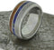 Gibeon Meteorite, Koa Wood, Lapis Lazuli 9mm Comfort Fit Titanium Band, Size 10.5