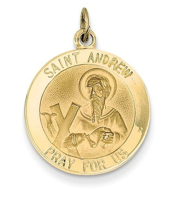 14k Yellow Gold St. Andrew Medal Pendant (24X18MM)