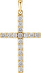 Diamond Cross Pendant, 14k Yellow Gold (1.25 Ctw, Color GH, Clarity I1)