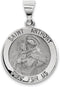 Rhodium-Plated 14k White Gold St. Anthony Medal Pendant (20X19MM)