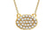 Diamond Oval Pendant Necklace in 14k Yellow Gold, 18" (.20 Cttw)