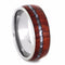 The Men's Jewelry Store (Unisex Jewelry) Tulip Wood, Mother of Pearl 8mm Comfort-Fit Titanium Wedding Band