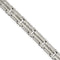 Men's Brushed and Polished Stainless Steel Link Bracelet, 8.5"