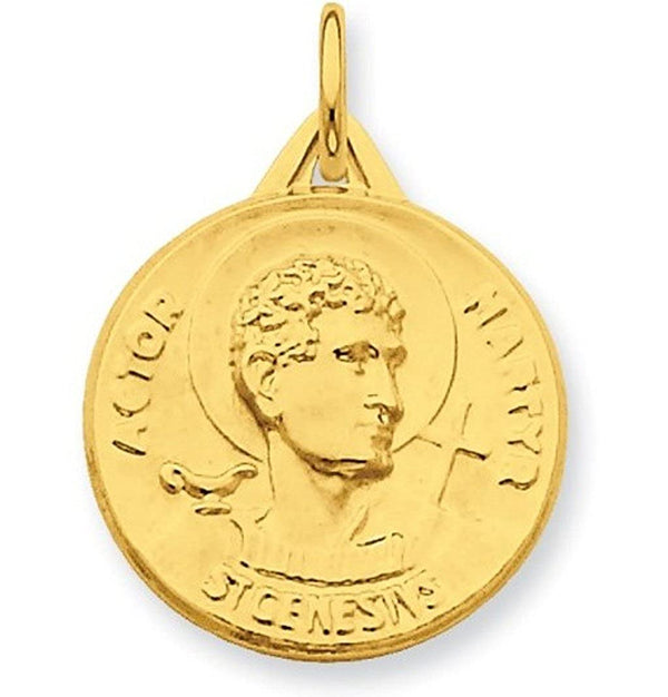 24k Gold-Plated Sterling Silver St. Genesius Medal