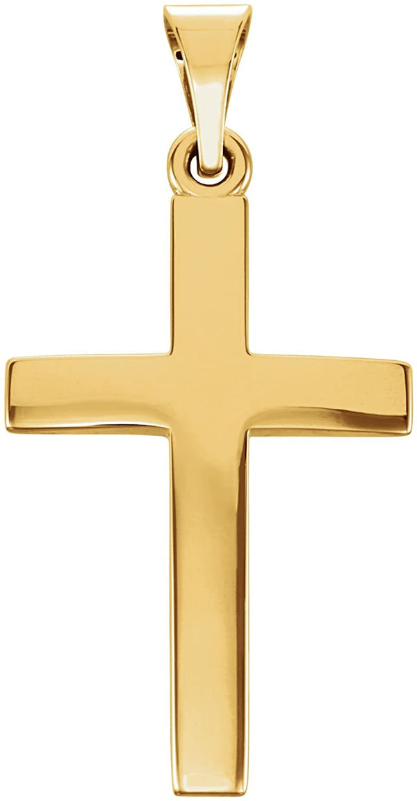 Cross Pendant, 10k Yellow Gold (27.00X13.70MM)