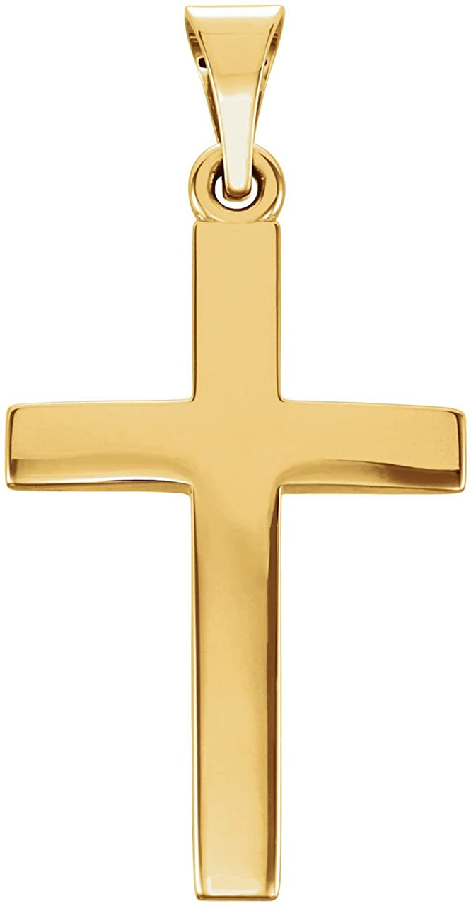 Cross Pendant, 14k Yellow Gold (27.00X13.70MM)