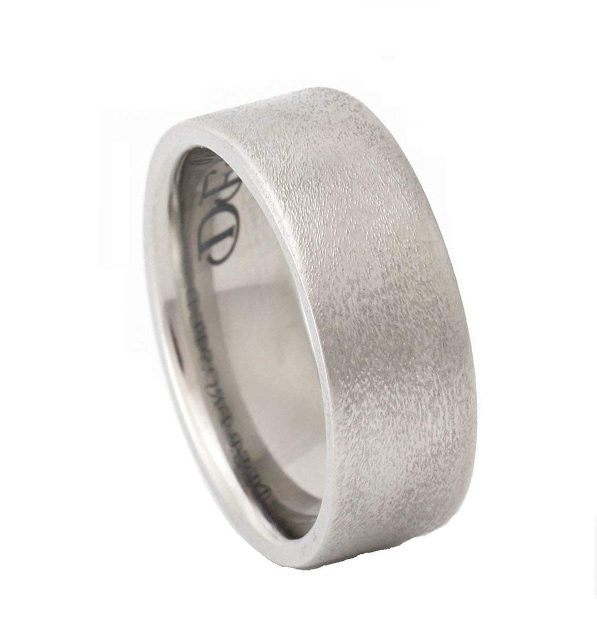 Deep Frost 6mm Comfort-Fit Flat Titanium Wedding Band, Size 12.25