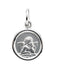 Sterling Silver Round Angel Medal (12 MM)