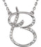 Diamond Alphabet Initial 'B' Rhodium-Plate 14k White Gold Pendant Necklace, 17" (GH, I1, 1/8 Ctw)