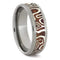 Copper and Silver Mokume Gane with Concave Edge 7mm Comfort-Fit Titanium Ring