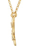 Diamond Butterfly 14k Yellow Gold Pendant Necklace, 18" (.08 Cttw)