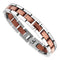 Men's Petite Satin Finish Brown Ion Plated Link Bracelet, Stainless Steel, 8.5"