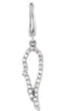 14k White Gold and Diamond Angel Wing Charm (1/8 Cttw, GH Color, I1 Clarity)