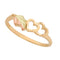 Petite Diamond-Cut Heart Ring, 10k Yellow Gold, 12k Green and Rose Gold Black Hills Gold Motif