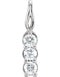 3-Stone Diamond Pendant, Rhodium-Plated 14k White Gold (0.25 Ctw, G-H Color, I1 Clarity)