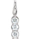 3-Stone Diamond Pendant, Rhodium-Plated 14k White Gold (0.33 Ctw, G-H Color, I1 Clarity)