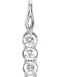 Platinum 3-Stone Diamond Pendant, (0.33 Ctw, G-H Color, I1 Clarity)