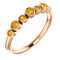 Citrine 7-Stone 3.25mm Ring, 14k Rose Gold, Size 6