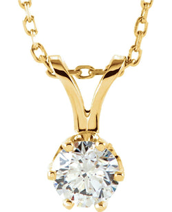 Diamond Pendant Necklace in 14k Yellow Gold, 18" (1/3 Cttw)
