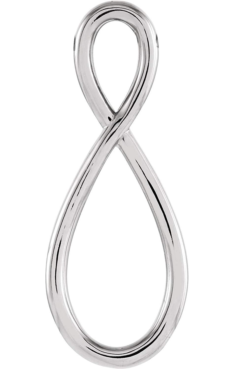 Infinity Style Pendant, Rhodium-Plated 14k White Gold