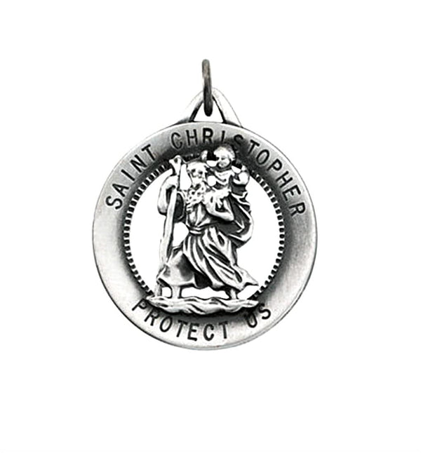 Sterling Silver St. Christopher Medal (32.5 MM)
