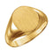 Men's 18k Yellow Gold Oval Signet Ring, 14X12mm