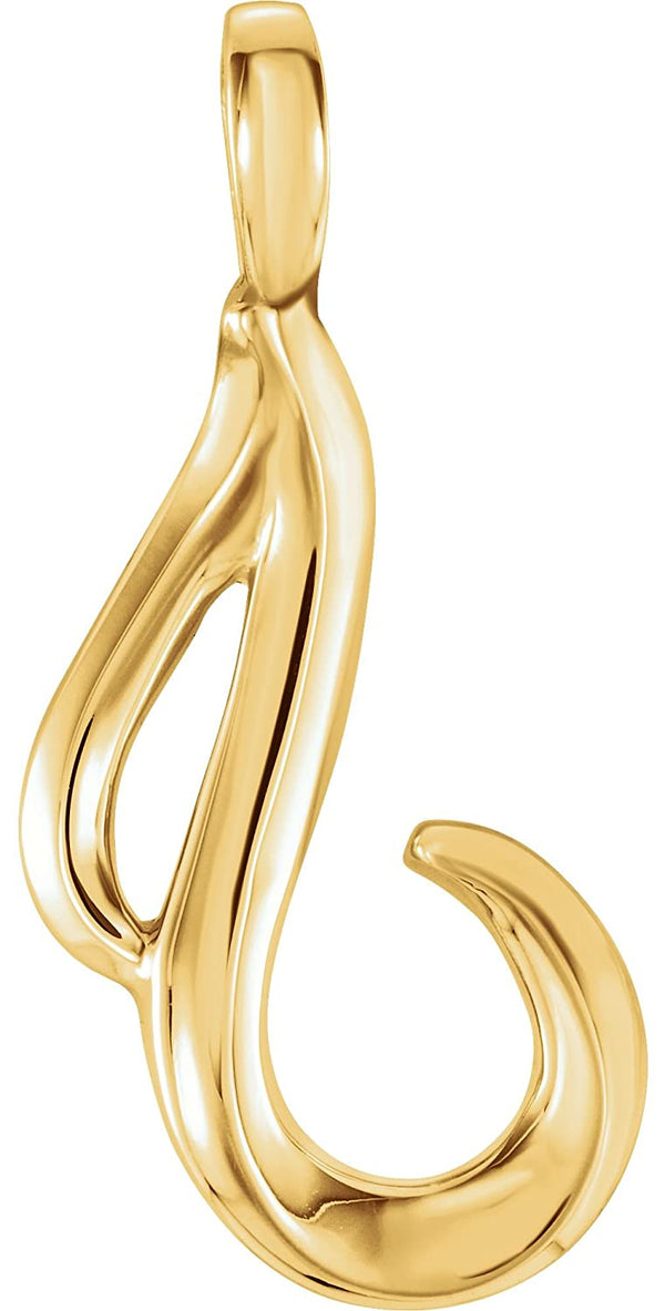 Petite Freeform Pendant, 14k Yellow Gold