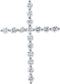 14k White Gold .75 Diamond Cross Pendant (GH Color, I2 Clarity)