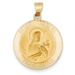 14k Yellow Gold St. Theresa Medal Pendant (26X23MM)