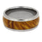 Gold Box Elder Burl Wood Comfort-Fit Titanium His and Hers Wedding Band Set