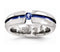 Radiance Collection Gray and Blue Titanium Blue Sapphire 6mm Band