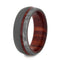 Gibeon Meteorite, Sandblast Titanium 7mm Comfort-Fit Tulip Wood Band