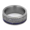 Lapis Lazuli, Gibeon Meteorite 8mm Comfort-Fit Matte Titanium Band