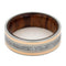 Gibeon Meteorite, 14k Rose Gold, Titanium 7mm Comfort-Fit Honduran Rosewood Band