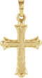 Textured Cross 14k Yellow Gold Pendant