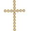 Diamond Paternoster Cross Pendant, 14k Yellow Gold (.33 Ctw, H+ Color, I1 Clarity)