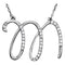 Diamond Initial 'M' Sterling Silver Pendant Necklace, 16.00" (.16 Cttw, GH Color, I1 Clarity)