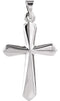 Sword of Spirit Cross Rhodium-Plated 14k White Gold Pendant (22.50X16.00 MM)