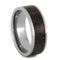 Petrified Wood Inlay 8mm Comfort-Fit Polished Titanium Wedding Band